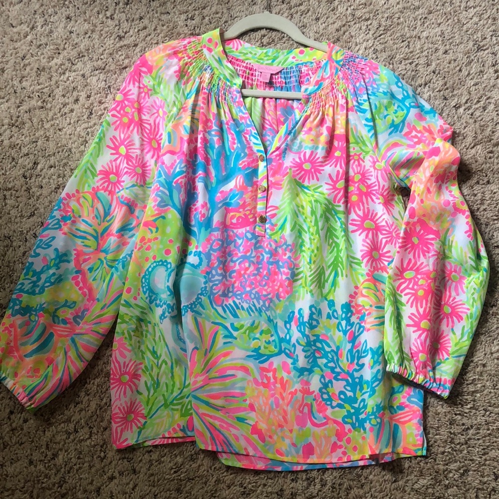 Lily Pulitzer, silk top, size M